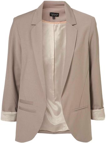 Topshop Grey Boyfriend Blazer - Lyst