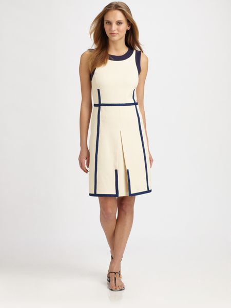 Tory Burch Addis Dress in Beige (blue) - Lyst