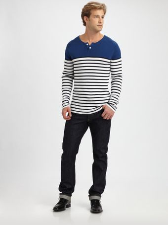 Vince Striped Henley - Lyst