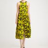 Yigal Azrouel Printed Silk Dress in Yellow (beige) - Lyst