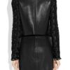 Antonio Berardi Tweed and Leather Jacket in Black - Lyst