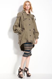 Burberry Prorsum Linen Parka - Lyst