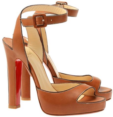 Christian Louboutin 'Viola 120' Leather Pumps in Brown - Lyst