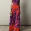Giambattista Valli Silkchiffon Long Dress in Purple (orange) - Lyst