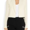 Joseph Denham Cropped SilkCrepe Blazer in Beige - Lyst