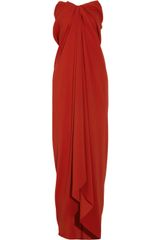 Lanvin Strapless Silk-blend Crepe Gown