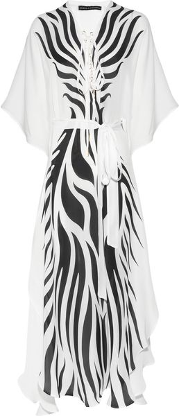  Odabash &amp; Macdonald Angelica Printed Silk Kaftan 