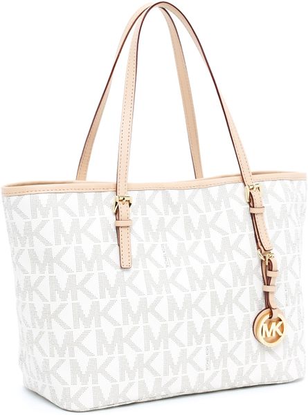 michael kors jet set travel vanilla tote