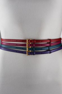 Prada Saffiano Skinny Belt - Lyst