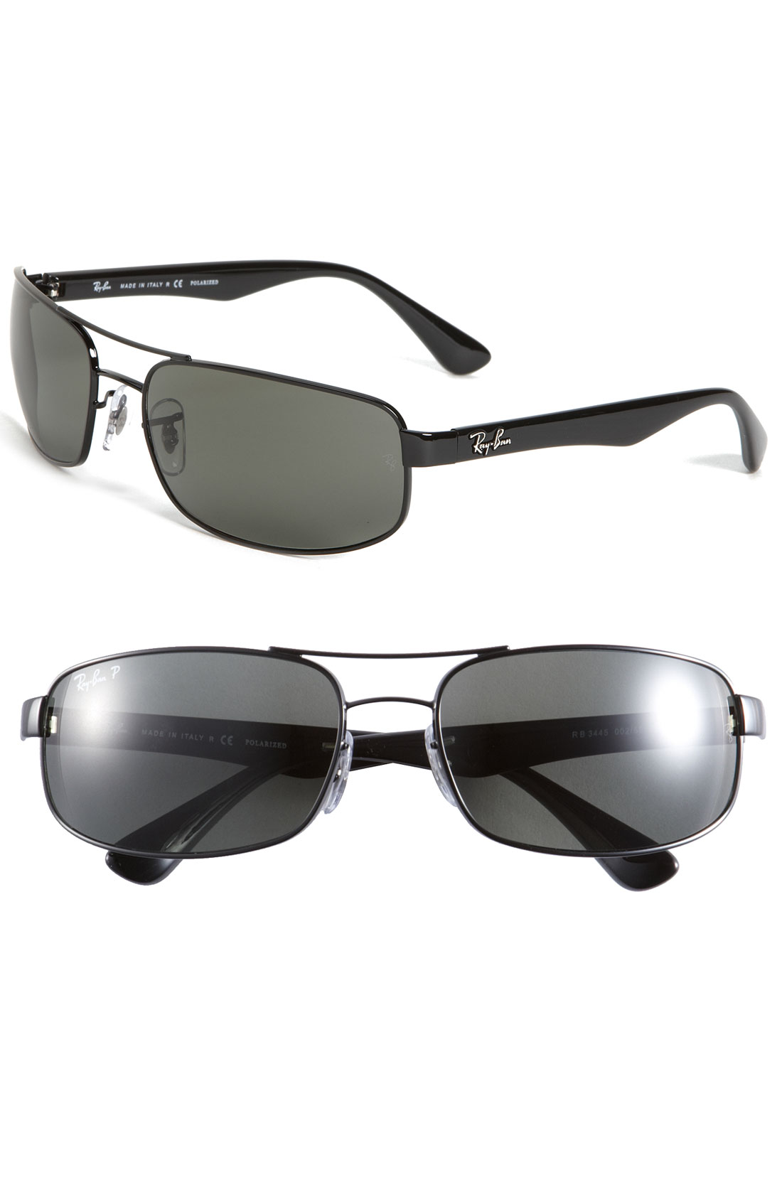 Rayban Polarized Double Bridge Sunglasses in Black for Men (polarized