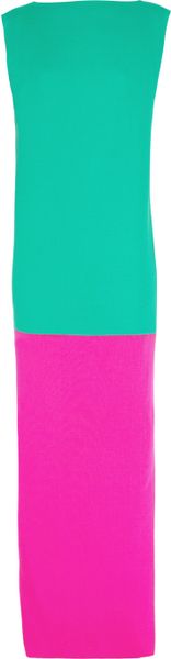 Roksanda Ilincic Remy Colorblock Woolcrepe Gown in Blue (aqua) - Lyst
