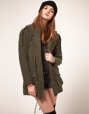 ASOS Collection Asos Popper Parka - Lyst