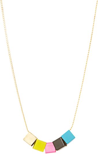 ASOS Collection Asos Coloured Cube Necklace - Lyst