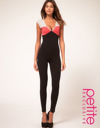  Asos Petite Exclusive Colour Block Unitard 