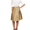 Balenciaga Slubbed Silk Miroir Umbrella Skirt in Brown (taupe) - Lyst