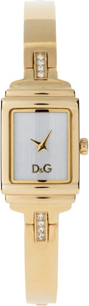 D&G D&g Gold Plated Bangle Watch - Lyst
