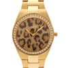 Guess Analog Ladies Catwalk Round Animal Print Watch in Gold (goldtone) - Lyst