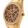 Guess Analog Ladies Catwalk Round Animal Print Watch in Gold (goldtone) - Lyst