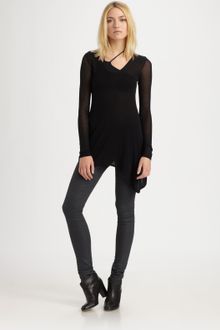 Helmut Lang Asymmetric Hem Pullover - Lyst