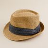 J.crew Straw Chambray Trilby Hat in Brown for Men (camelot stripe) - Lyst