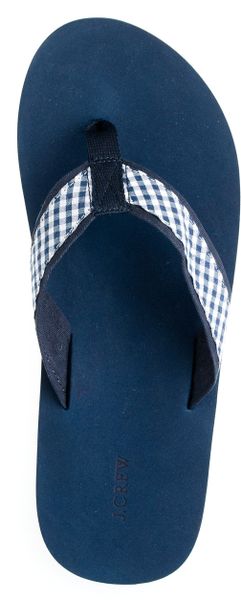 J.crew Gingham Seersucker Flipflops in Blue for Men (navy) - Lyst