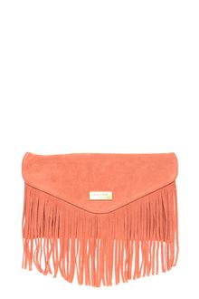 River Island Suede Fringe Clutch Bag - Lyst