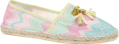 River Island Zig Zag Tassel Front Espadrilles in Blue (pink) - Lyst