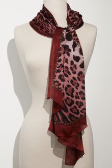 Roberto Cavalli Floral & Leopard Border Silk Scarf - Lyst