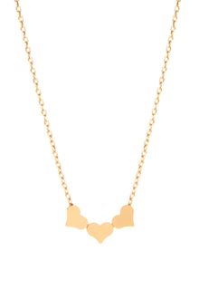Swarovski Orelia Gold Tiny Hearts Pendant Necklace - Lyst