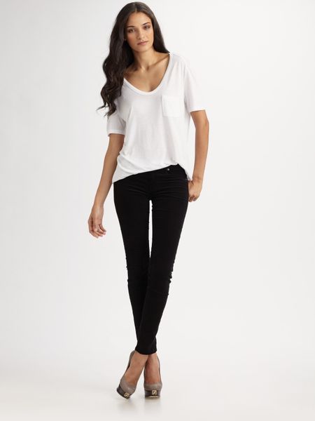 Ag Adriano Goldschmied Corduroy Leggings in Gray (charcoal) - Lyst