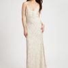 Aidan Mattox Sequined Gown in Beige (ivory) - Lyst