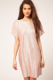 ASOS Collection Asos Metallic Cocoon Dress - Lyst