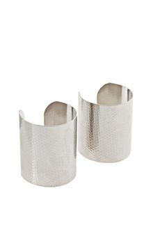 ASOS Collection Asos Hammered Double Cuffs - Lyst