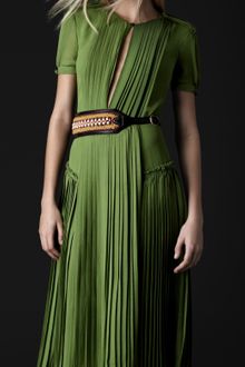 Burberry Prorsum Slash Front Silk Dress - Lyst