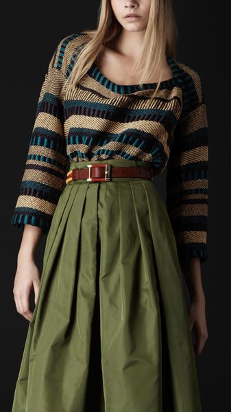 Burberry Prorsum Cotton Blend Textured Top - Lyst