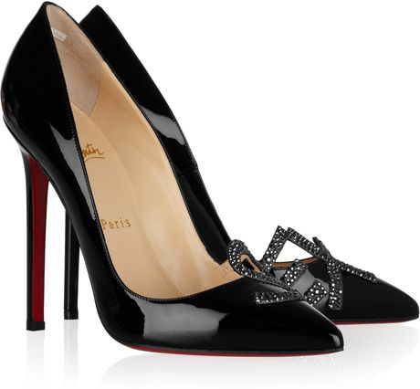 Christian Louboutin Sex 120 PatentLeather Pumps in Black (gray) - Lyst
