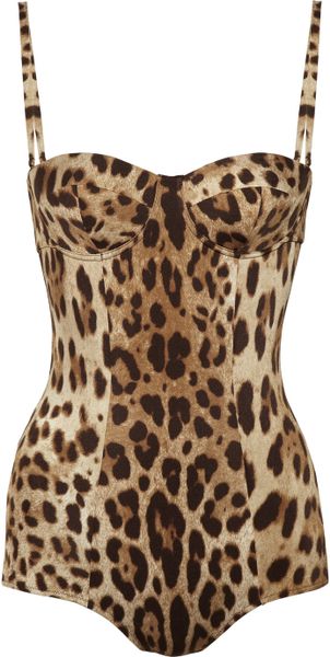 Dolce & Gabbana Leopardprint Swimsuit in Animal (leopard) - Lyst