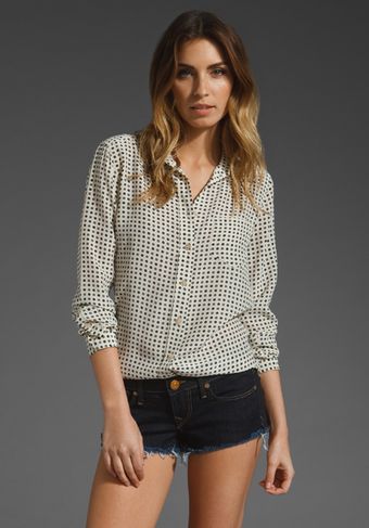  Brett Geometric Pajama Print Blouse 