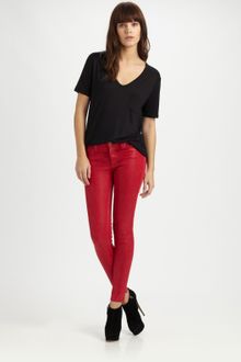 Hudson Nico Mid Rise Coated Skinny Jeans - Lyst