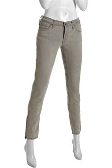 James Jeans Warm Grey Stretch Denim Twiggy Side Zip Skinny Jeans - Lyst