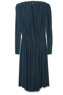 Lanvin Deep-v Drape Dress - Lyst