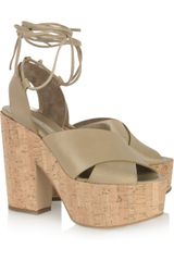 Michael Kors Leather Platform Sandals