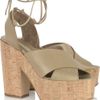Michael Kors Leather Platform Sandals in Beige - Lyst