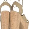 Michael Kors Leather Platform Sandals in Beige - Lyst