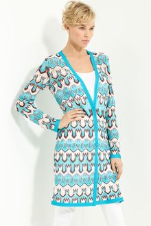 Missoni Long Contrast Trim Cardigan - Lyst