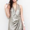 Parker Wrap Dress in Khaki - Lyst