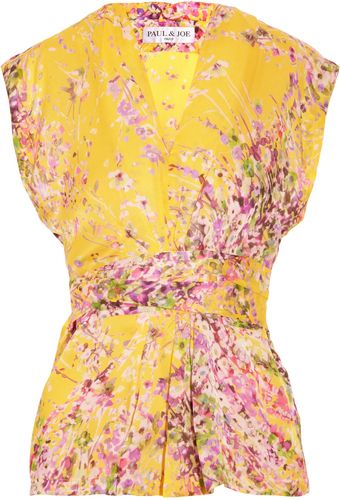 Paul & Joe Galicie Printed Silk Top - Lyst