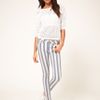 River Island Blue Stripe Skinny Jeans in Blue - Lyst