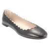 Chloé Scalloped Leather Flat in Black in Black (nero) - Lyst