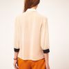 Asos Collection Asos Blouse with Double Collar in Beige (cream) - Lyst